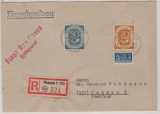 BRD, 1952, Mi. Nr.: 134 + 136, auf FDC, gelaufen als R.- Ortsbrief innerhalb von Passau! FA. A. Schlegel BPP; e + ...! Top Rarität!!!