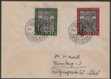 BRD, 1951, Mi.- Nrn.: 139- 40, je mit ER l.u., auf Vor- Erstags FDC (4 Tage!)!!! FA A. Schlegel BPP; e + e! Sehr selten!