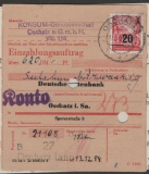 DDR, 1954, Mi- Nr.: 439 a II gXI (!), als EF auf Einzahlungsauftrag, akt. FA Dr. Ruscher BPP: echt + ..., e! RR!