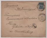 Russland, Zarenzeit, 1893, 7 Kop.- Umschlag (gr.), gelaufen als Auslandsbrief von ... nach Quedlienburg (D), mit Nachtaxe!