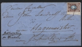 Russland, Zarenzeit, 1858, Mi.- Nr.: 1 (vom Sr.!), als EF auf Inlandsbrief von Riga nach Wenden! Sehr selten!!! RR!!!