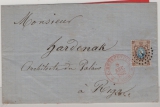 Russland, Zarenreich, 1862, 10 Kop. (Mi.- Nr.: 5) als EF auf Fernbrief St Petersburg nach Riga, mit Transitstempel, vs.