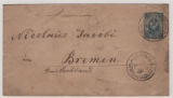 Russisches Zarenreich, 1896, 1 Kop. GS- Umschlag + 3 Kop. Rs. als Auslandsbrief von Warschau nach Bremen