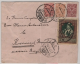 Russisches Zarenreich, 1915, 10 Kop. MiF auf Fernbrief von Reval nach ...
