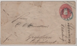 Oldenburg, ca. 1862, 1 Gr.- GS- Umschlag verwendet als Fernbrief von Oldenburg nach Grossefehn (Vorhila- Stempel rs.!)