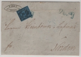 Oldenburg, 1854, Mi.- Nr.: 2, als EF auf Fernbrief von Jever nach Norden (netter Vorhila- Stempel rs.!)