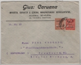 Malta, 1930, 2,5 d. MiF, auf Auslandsbrief von Sliema nach Dresden!