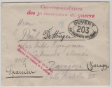 Kriegsgefangenenpost, ca. 1916, Brief von Teltow via das Rote Kreuz (Fr.) nach Zaragoza (Sp.), + Zensur