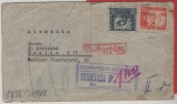 Bolivien, ca. 1940, 1,25 Peso MiF auf Auslands- Luftpostbrief von ... nach Berlin, mit Luftpost- Nachgebühr, + Zensur (D.)