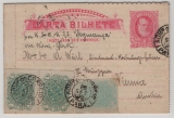 Brasilien, 1892, 80 R.- Kartenbrief- GS + 120 R. Zusatz in MiF, als Auslandsbrief von ... (via Schiffspost) ... nach Wien (A)