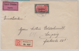 Nr.: 151, als EF auf Eilboten-Einschreiben- Fernbrief von Nürnberg nach Leipzig, rs. ohne Ankunftsstempel